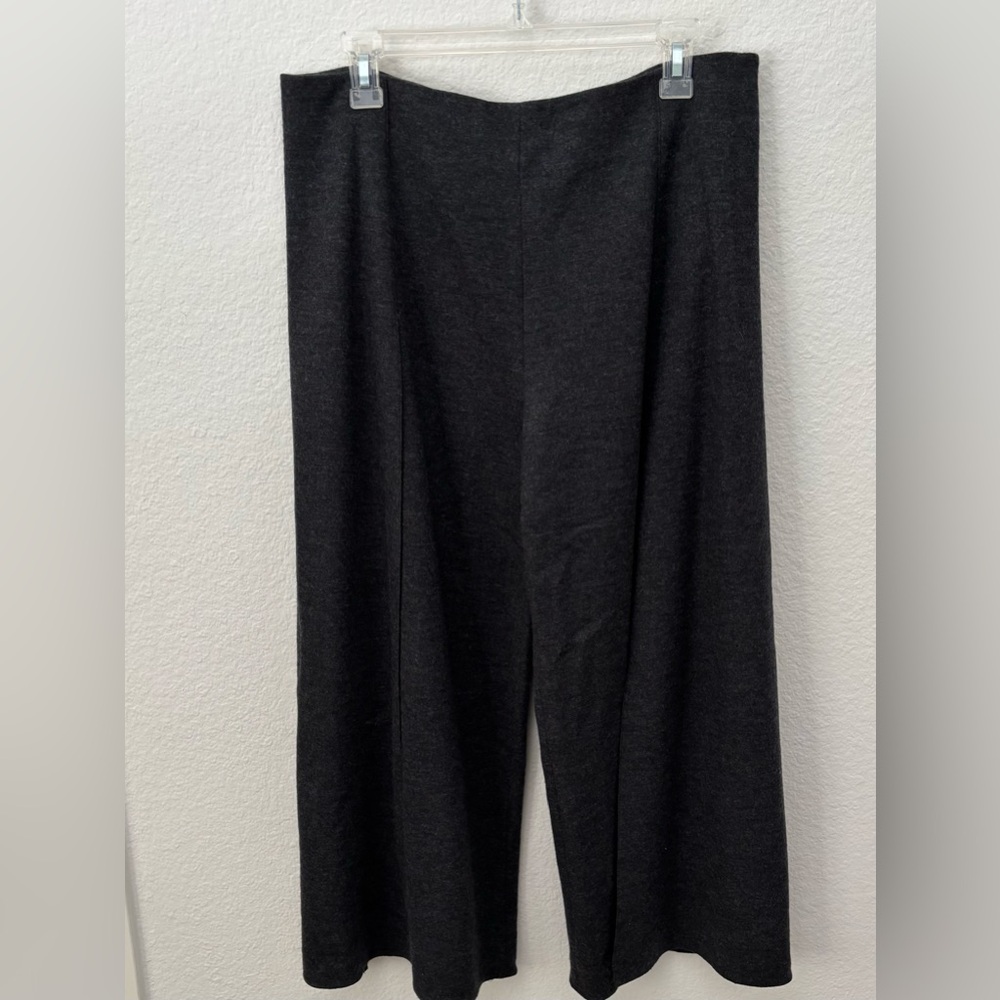 Polo Ralph Lauren Charcoal Gray Wool Pleated Split Skirt (Pants!)  size 10